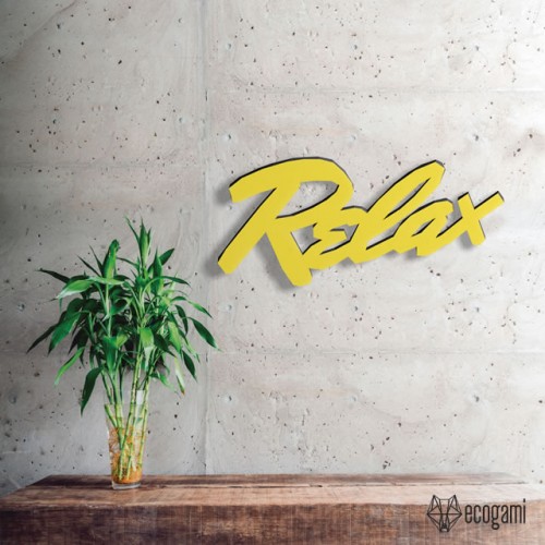 Relax paper sign papercraft