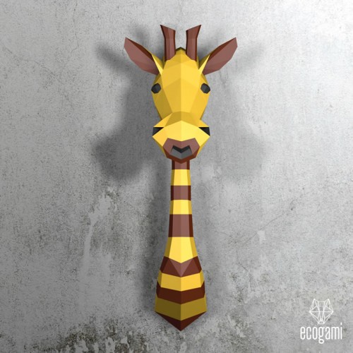 Giraffe trophy papercraft