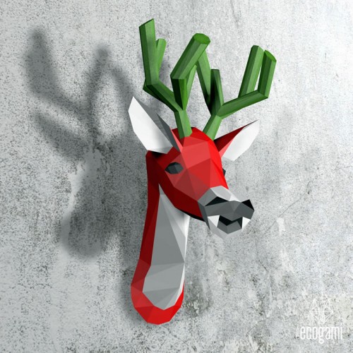 Reindeer trophy papercraft