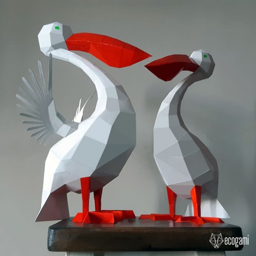 Pelicans papercraft