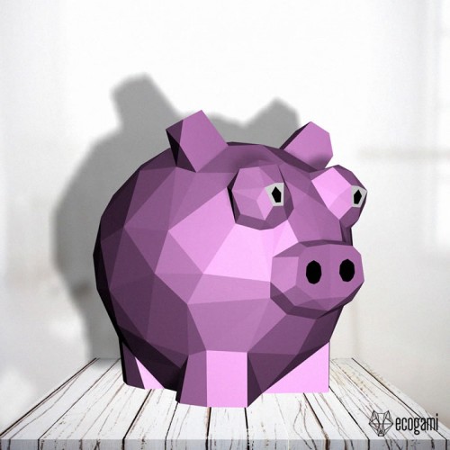Piggy bank papercraft