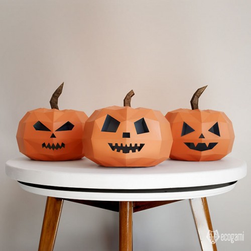 Halloween pumpkins papercraft