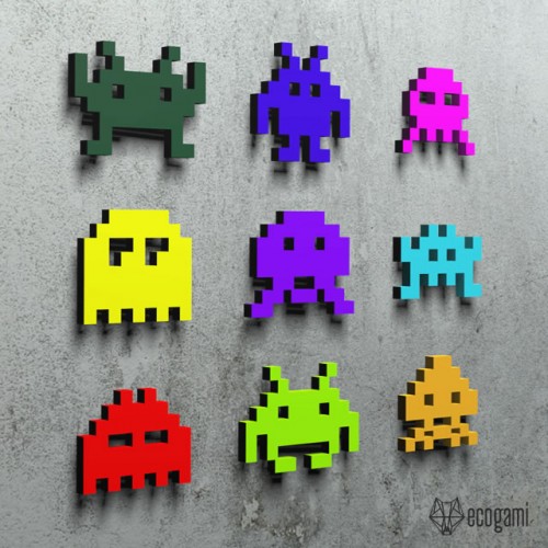 Space Invaders papercraft