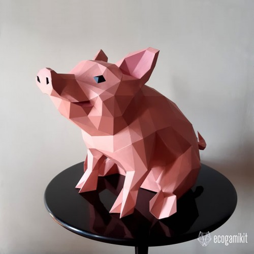 Cute mini pig papercraft