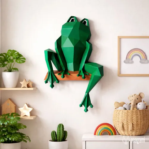 Frog papercraft 3D template