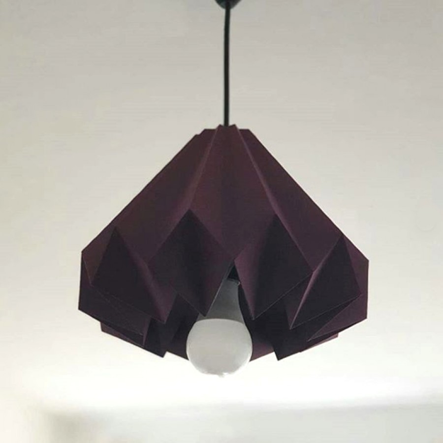 DIY Make a Folded Paper Pendant Lamp Shade 