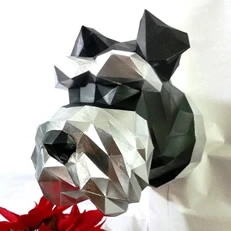 Schnauzer head papercraft 3D by Cybel