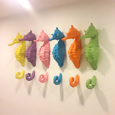 Papercraft seahorse by Yosefa