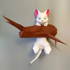 Puzzle 3D du chat suspendu par Bartosz
