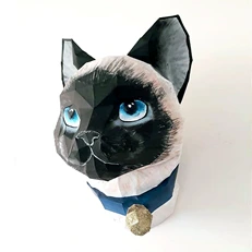 Puzzle 3D de tête de chat par Margarita